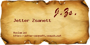 Jetter Zsanett névjegykártya